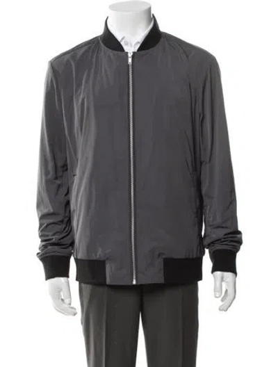 Pre-owned Theory Bomber Jacket In Grey