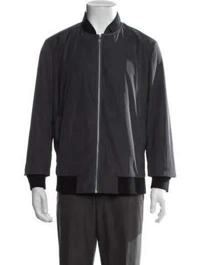 Pre-owned Theory Bomber Jacket In Grey