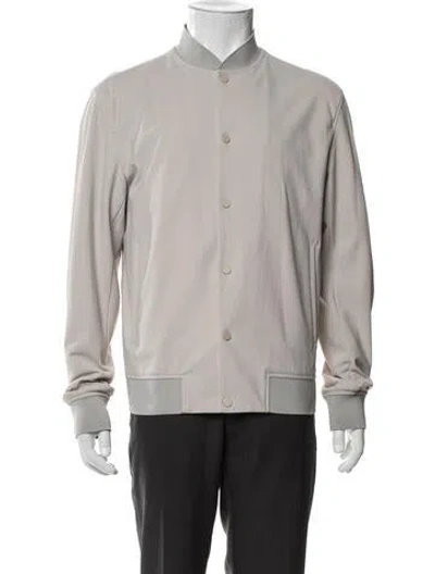 Pre-owned Theory Bomber Jacket In Grey