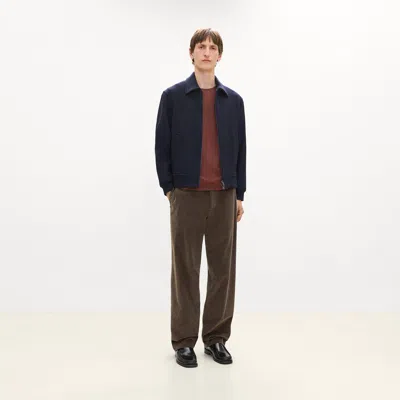 Theory Bomber Jacket In Plush Melton In Multi