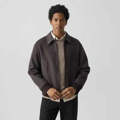 Theory Bomber Jacket In Regal Coat In Gray