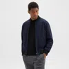 Theory Bomber Jacket In Wool-blend Knit In Baltic
