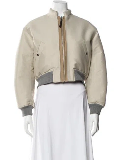 Pre-owned Theory Bomber Jacket In Neutral