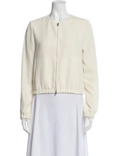 Pre-owned Theory Bomber Jacket In Neutral