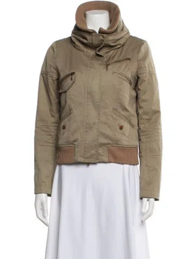 Pre-owned Theory Bomber Jacket In Neutral