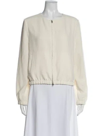 Pre-owned Theory Bomber Jacket In Neutral