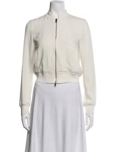 Pre-owned Theory Bomber Jacket In Neutrals
