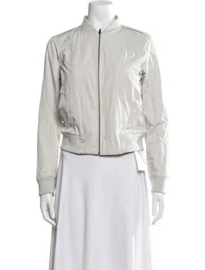 Pre-owned Theory Bomber Jacket In Neutrals