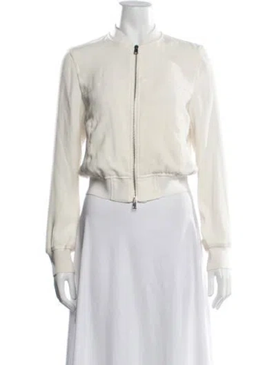 Pre-owned Theory Bomber Jacket In Neutrals
