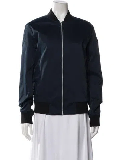 Pre-owned Theory Bomber Jacket W/ Tags In Blue