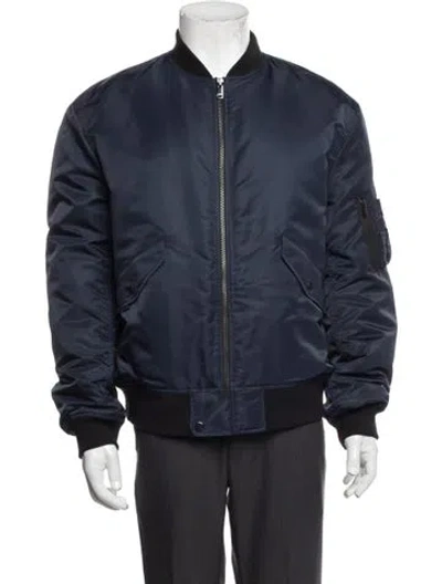 Pre-owned Theory Bomber Jacket W/ Tags In Blue