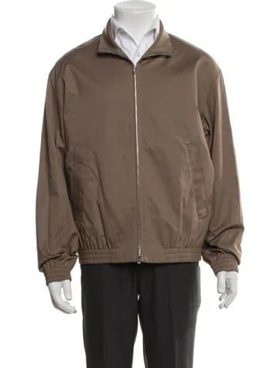 Pre-owned Theory Bomber Jacket W/ Tags In Brown