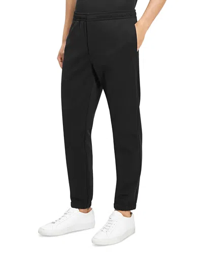 Theory Borough Fleece Drawstring Pants In Black