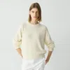 Theory Bouclé Sweatshirt In Cotton-blend In Ivory