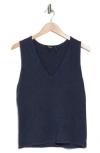 Theory Bouclé Silk Blend Tank In Navy