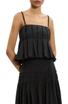 Theory Box Pleat Babydoll Camisole In Black
