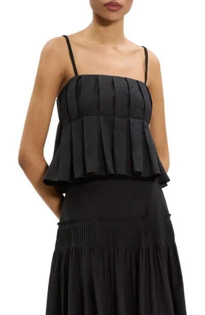 Theory Box Pleat Babydoll Camisole In Black