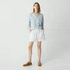 Theory Boxer Short In Linear Cotton