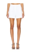 Theory Cuffed Mini Shorts In Good Linen In White