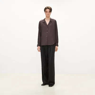 Theory Boxy Button-up Shirt In Mod Silk Twill In Multi