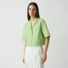 Theory Boxy Camp Shirt In City Poplin