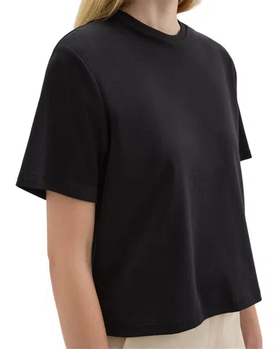 Theory Boxy Crew T-shirt In Black
