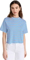 Theory Women's Boxy Striped T-shirt In Wave Multi