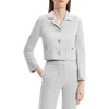 Theory Boxy Crop Jacket In Gray