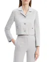 Theory Boxy Crop Patch Jacket In White