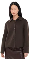 Theory Boxy Cuff Jacket Cacao In Cacao
