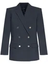 Theory Boxy Double-breasted Wool-blend Jacket