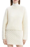 THEORY THEORY BOXY FELTED WOOL & CASHMERE RIB SWEATER