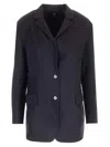 Theory Double-face Oversized Blazer In Blue
