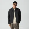 Theory Boxy Jacket In Twill Blend In Gray