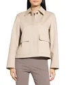 Theory Boxy Jacket In Soft Taupe