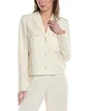 Theory Peak-lapeled Wool-blend Jacket In C05 Ivory