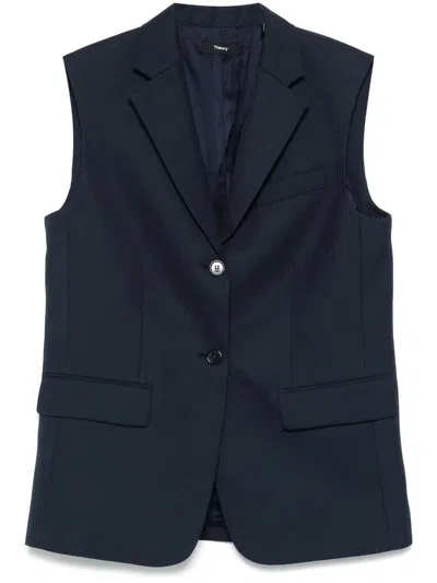 THEORY THEORY BOXY OS VEST.WOOL HO
