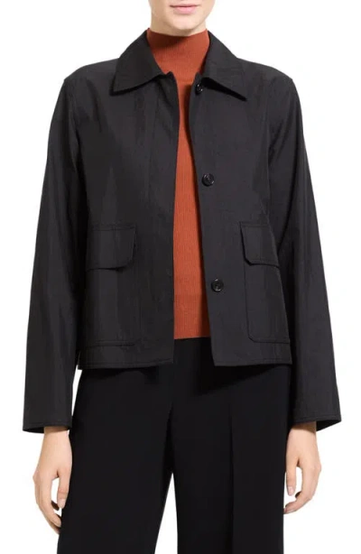 Theory Boxy Patch Pocket Jacket In Black