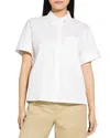 Theory Patch Pocket Shirt In Good Cotton In White