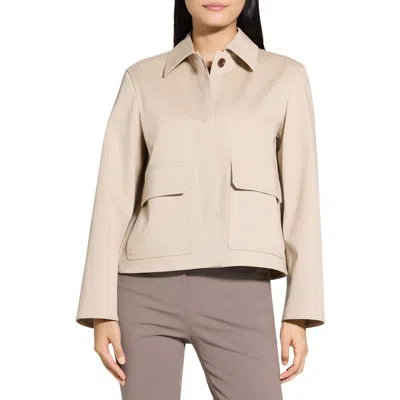 THEORY THEORY BOXY STRETCH COTTON JACKET