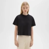Theory Regal Merino Wool Short-sleeve Crew T-shirt In Black