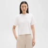 Theory Boxy Tee In Cotton Jersey In White