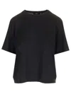 Theory Wool Boxy Tee In Black