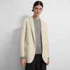 Theory Boy Blazer In Double-face Wool In Cream