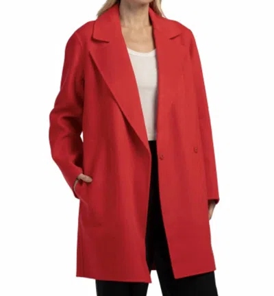 Theory Boy Coat In Red In White
