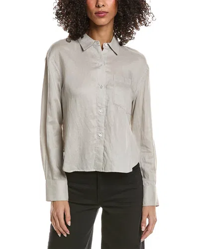 Theory Boyfriend Shirt In Gray