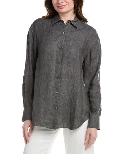 Theory Boyfriend Shirt In Grey