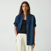 Theory Boyfriend Shirt In Relaxed Denim In Indigo
