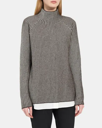 Pre-owned Theory Brand Plaited Ribbed Turtleneck In Cashmere From  Various Color & Size