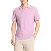 Theory Brenan Linen Blend Polo In Pink